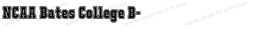 NCAA Bates College B字体转换